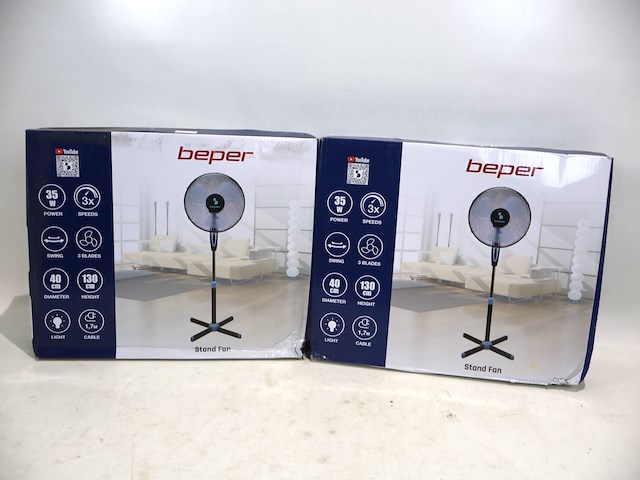 Beper ventilator op voet (x2) - afbeelding 1 van  3