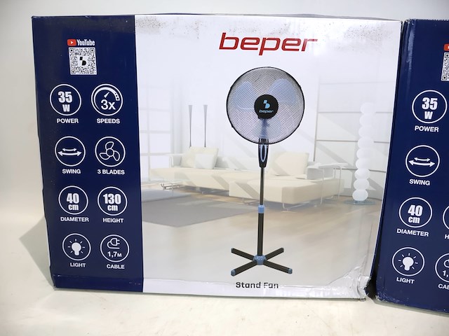 Beper ventilator op voet (x2) - afbeelding 2 van  3