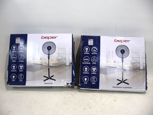 Beper ventilator op voet (x2) - afbeelding 1 van  3