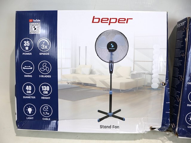 Beper ventilator op voet (x2) - afbeelding 2 van  3