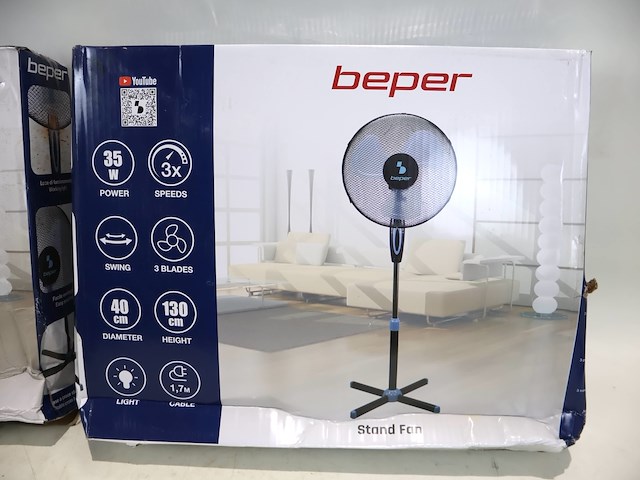 Beper ventilator op voet (x2) - afbeelding 2 van  3