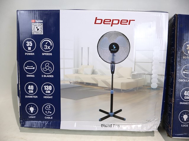 Beper ventilator op voet (x2) - afbeelding 2 van  3