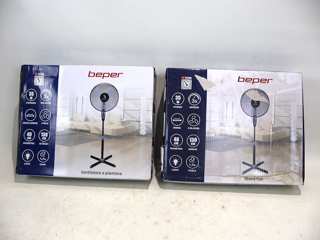 Beper ventilator op voet (x2) - afbeelding 1 van  3