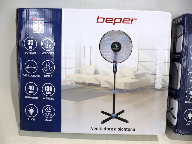 Beper ventilator op voet (x2) - afbeelding 2 van  3