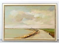 Berend suringh - waterlandschap - olie op doek - 100x150 cm - afbeelding 1 van  4