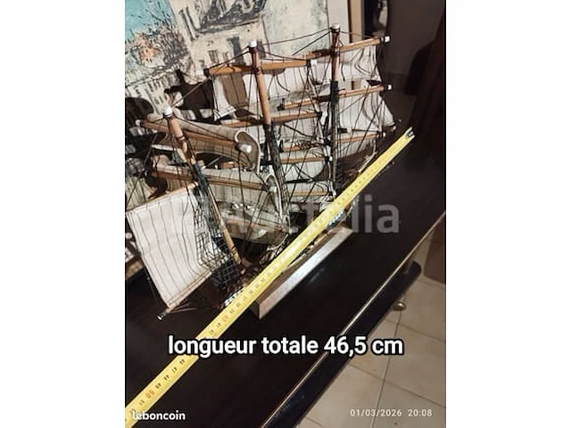 Bergantin siglo xviii modelschip - afbeelding 2 van  7
