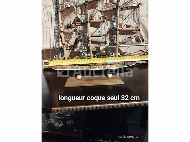 Bergantin siglo xviii modelschip - afbeelding 3 van  7