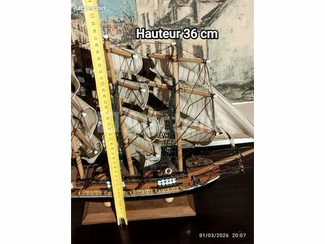 Bergantin siglo xviii modelschip - afbeelding 4 van  7