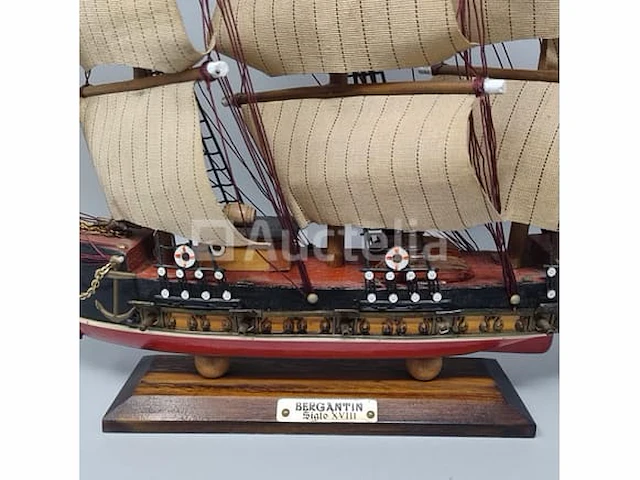 Bergantin siglo xviii modelschip - afbeelding 6 van  7