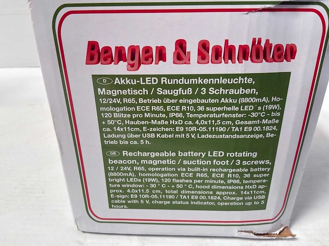 Berger & schröter accu led zwaailicht (5x) - afbeelding 7 van  8
