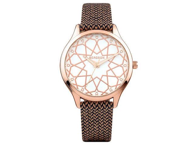 Bergson ocean dameshorloge rosegoud 33mm - afbeelding 1 van  2