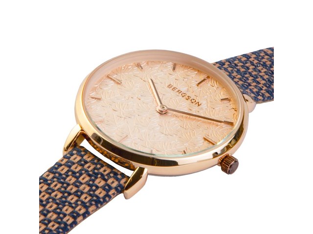 Bergson ocean dameshorloge rosegoud 33mm - afbeelding 3 van  4