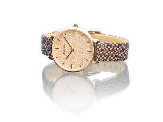 Bergson ocean dameshorloge rosegoud 33mm - afbeelding 4 van  4