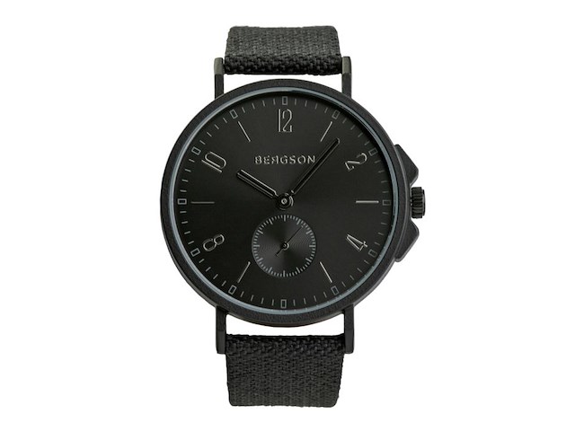 Bergson ocean unisex horloge zwart 42mm - afbeelding 1 van  3
