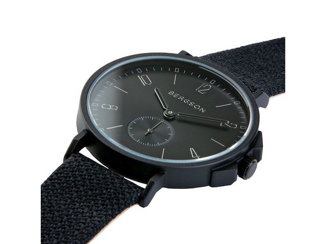 Bergson ocean unisex horloge zwart 42mm - afbeelding 3 van  3