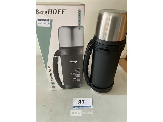 Berhoff thermosfles 1l inox dubbele wand - afbeelding 1 van  3