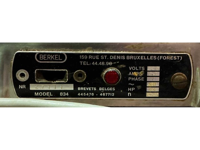 Berkel - 834 - snijmachine slagerij - afbeelding 2 van  2