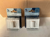 Berker jalouzie schakelaar inbouw met draaiknop serie k1 polarwit (50x) - afbeelding 1 van  4