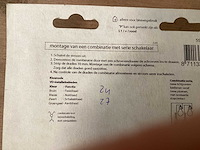 Berker opbouwcombinatie, wissel/wisselschakelaar + stopcontact zonder randaarde, polarwit (51x) - afbeelding 3 van  4