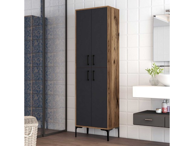 Berlin a multifunctionele kast | 100% melamine | walnoot, antraciet - afbeelding 1 van  5
