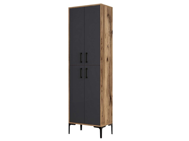 Berlin a multifunctionele kast | 100% melamine | walnoot, antraciet - afbeelding 4 van  5