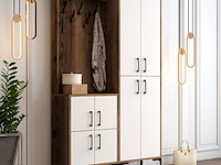 Berlin ba kapstok | 100% melamine | walnoot, wit - afbeelding 1 van  5