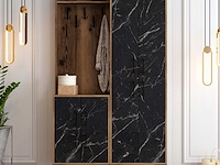 Berlin ba kapstok | 100% melamine | walnoot, zwart - afbeelding 1 van  6