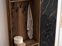 Berlin ba kapstok | 100% melamine | walnoot, zwart - afbeelding 4 van  6