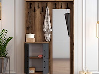 Berlin bc kapstok | 100% melamine | walnoot, antraciet - afbeelding 3 van  6