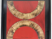 Bernard aubertin : dessin de feu sur aluminium