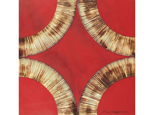 Bernard aubertin : dessin de feu sur aluminium - afbeelding 1 van  3