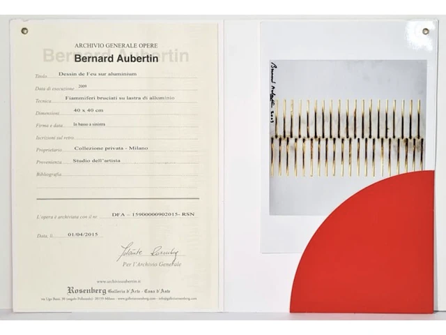 Bernard aubertin : dessin sur feu sur alluminium - afbeelding 11 van  11