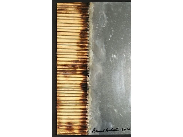 Bernard aubertin : dessin sur feu sur alluminium - afbeelding 3 van  14
