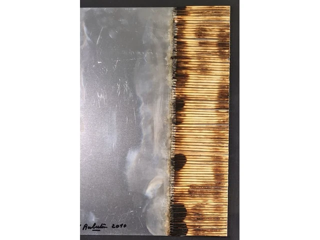 Bernard aubertin : dessin sur feu sur alluminium - afbeelding 4 van  14