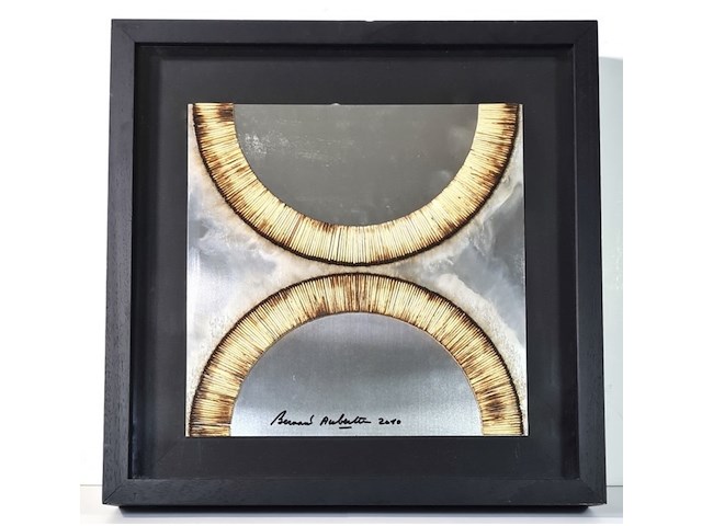Bernard aubertin : dessin sur feu sur alluminium - afbeelding 2 van  7