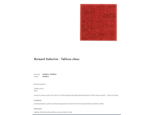 Bernard aubertin : tableau clous - afbeelding 16 van  23