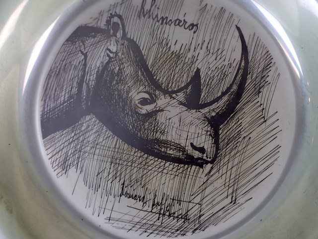 Bernard buffet – rhinoceros 1977 - afbeelding 3 van  5