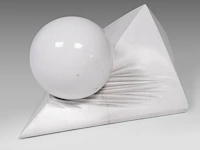 Bernard verhaeghe (1950), untitled carrara marble sculpture, h 32 - w 66 cm