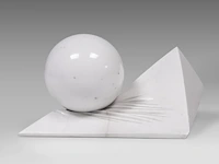 Bernard verhaeghe (1950), untitled carrara marble sculpture, h 32 - w 66 cm - afbeelding 2 van  8