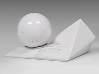 Bernard verhaeghe (1950), untitled carrara marble sculpture, h 32 - w 66 cm - afbeelding 3 van  8