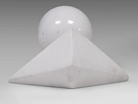 Bernard verhaeghe (1950), untitled carrara marble sculpture, h 32 - w 66 cm - afbeelding 5 van  8