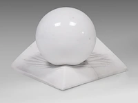 Bernard verhaeghe (1950), untitled carrara marble sculpture, h 32 - w 66 cm - afbeelding 8 van  8