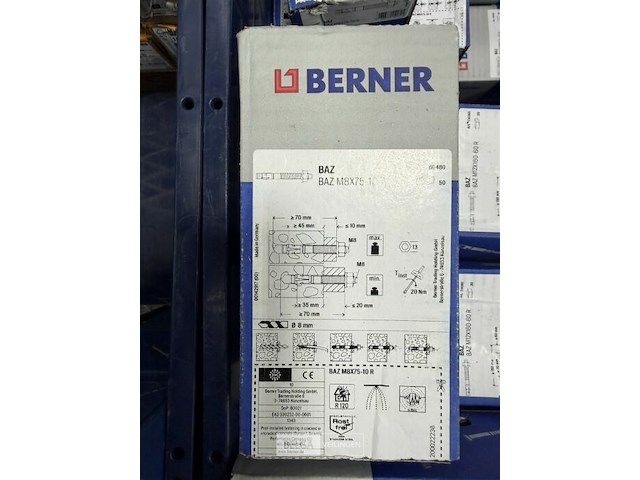 Berner ankerbouten m8x75-10 - afbeelding 2 van  2