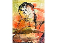 Bert post - erotische compositie - aquarel - afbeelding 4 van  8