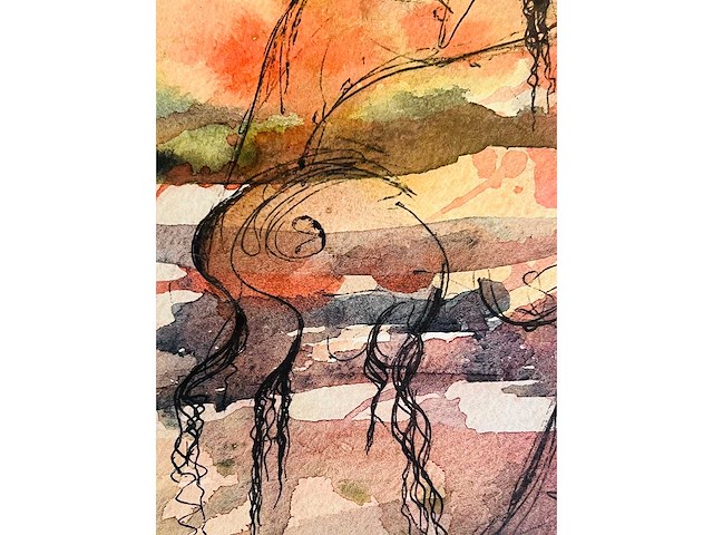 Bert post - erotische compositie - aquarel - afbeelding 8 van  8