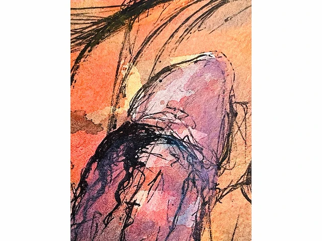Bert post - erotische compositie - aquarel - afbeelding 5 van  8