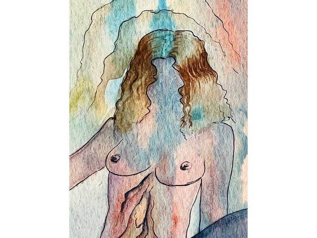 Bert post - originele aquarel - afbeelding 4 van  5