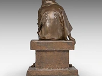 Bertolini clemente (1889-1952), 'pensive', patinated bronze on a vert de mer marble base the bronze: 50 cm. (19.67 in.), with marble base: 53 cm. (20.87 in.) - afbeelding 4 van  9