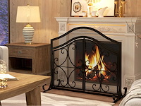 Beschermrooster voor schoorsteen, enkelpaneel gemaakt van stalen gaas - afbeelding 1 van  7