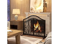 Beschermrooster voor schoorsteen, enkelpaneel gemaakt van stalen gaas - afbeelding 2 van  7